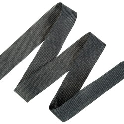Окантовочная лента-бейка, цвет Чёрный 22мм (на отрез)  в Сыктывкаре
