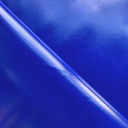 Тентовый материал ПВХ 450 гр/м2, Синий (Ширина 160см), на отрез  в Сыктывкаре, 450 г/м2, 799 руб