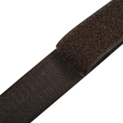 Контактная лента 40мм (38мм) цвет Тёмно-Коричневый (велькро-липучка, на отрез)  в Сыктывкаре