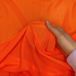 Трикотажная Сетка 75 г/м2, цвет Оранжевый (на отрез)  в Сыктывкаре