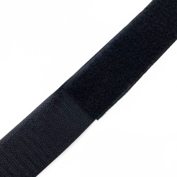 Контактная лента 40мм (38мм) цвет Черный (велькро-липучка, на отрез)  в Сыктывкаре